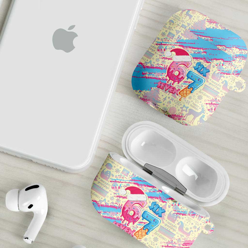 Six Seven Ice Cream Drip AirPods Case 67 Funny Christmas Gen Alpha Slang - Wonder Print Shop