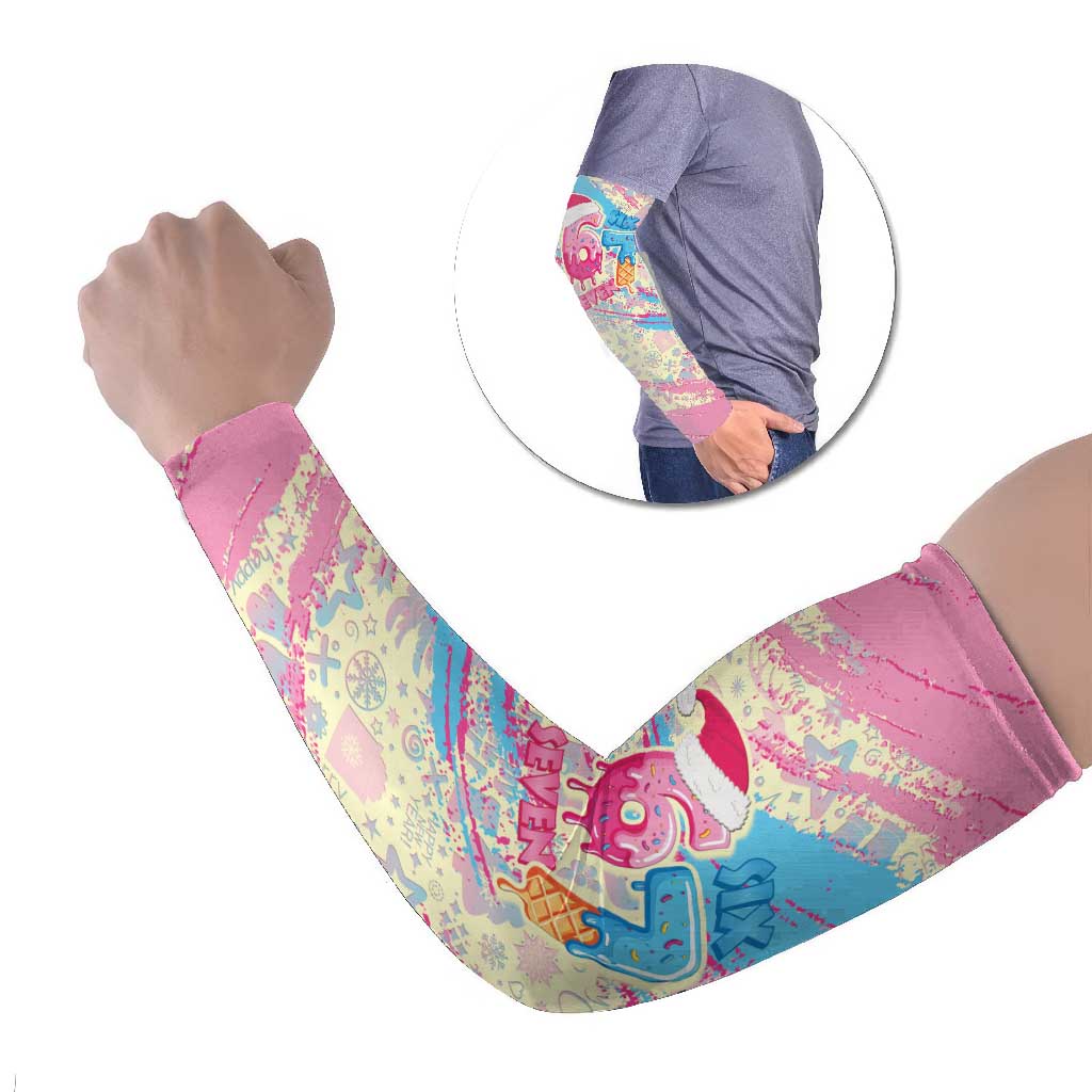Six Seven Ice Cream Drip Arm Sleeves 67 Funny Christmas Gen Alpha Slang - Wonder Print Shop