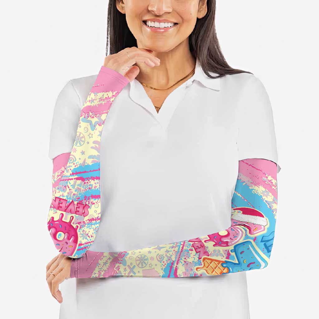 Six Seven Ice Cream Drip Arm Sleeves 67 Funny Christmas Gen Alpha Slang - Wonder Print Shop