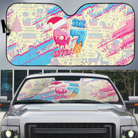 Six Seven Ice Cream Drip Auto Sun Shade 67 Funny Christmas Gen Alpha Slang - Wonder Print Shop