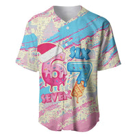 Six Seven Ice Cream Drip Baseball Jersey 67 Funny Christmas Gen Alpha Slang - Wonder Print Shop
