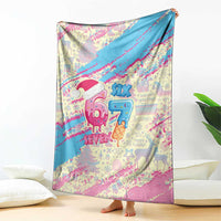 Six Seven Ice Cream Drip Blanket 67 Funny Christmas Gen Alpha Slang - Wonder Print Shop