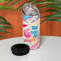 Six Seven Ice Cream Drip 4 in 1 Can Cooler Tumbler 67 Funny Christmas Gen Alpha Slang - Wonder Print Shop