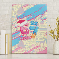 Six Seven Ice Cream Drip Canvas Wall Art 67 Funny Christmas Gen Alpha Slang - Wonder Print Shop