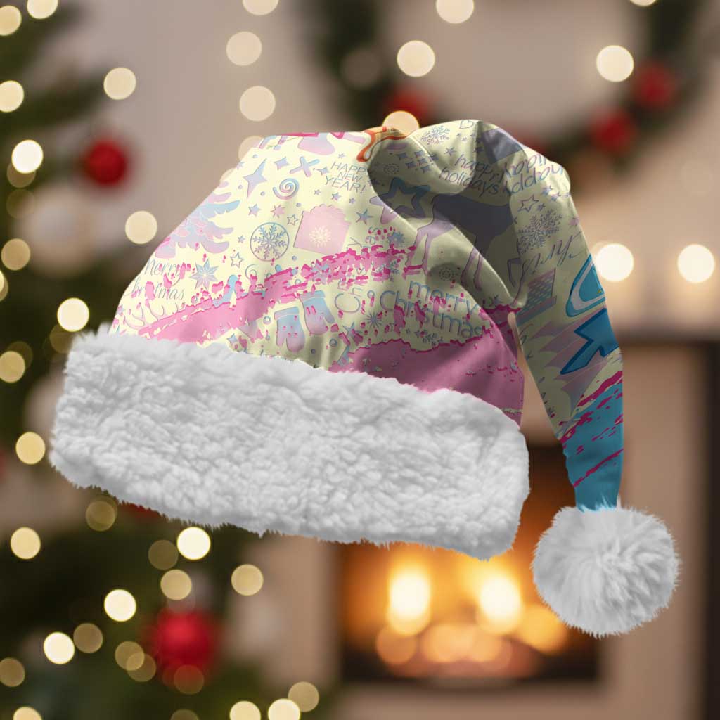 Six Seven Ice Cream Drip Christmas Santa Hat 67 Funny Christmas Gen Alpha Slang - Wonder Print Shop