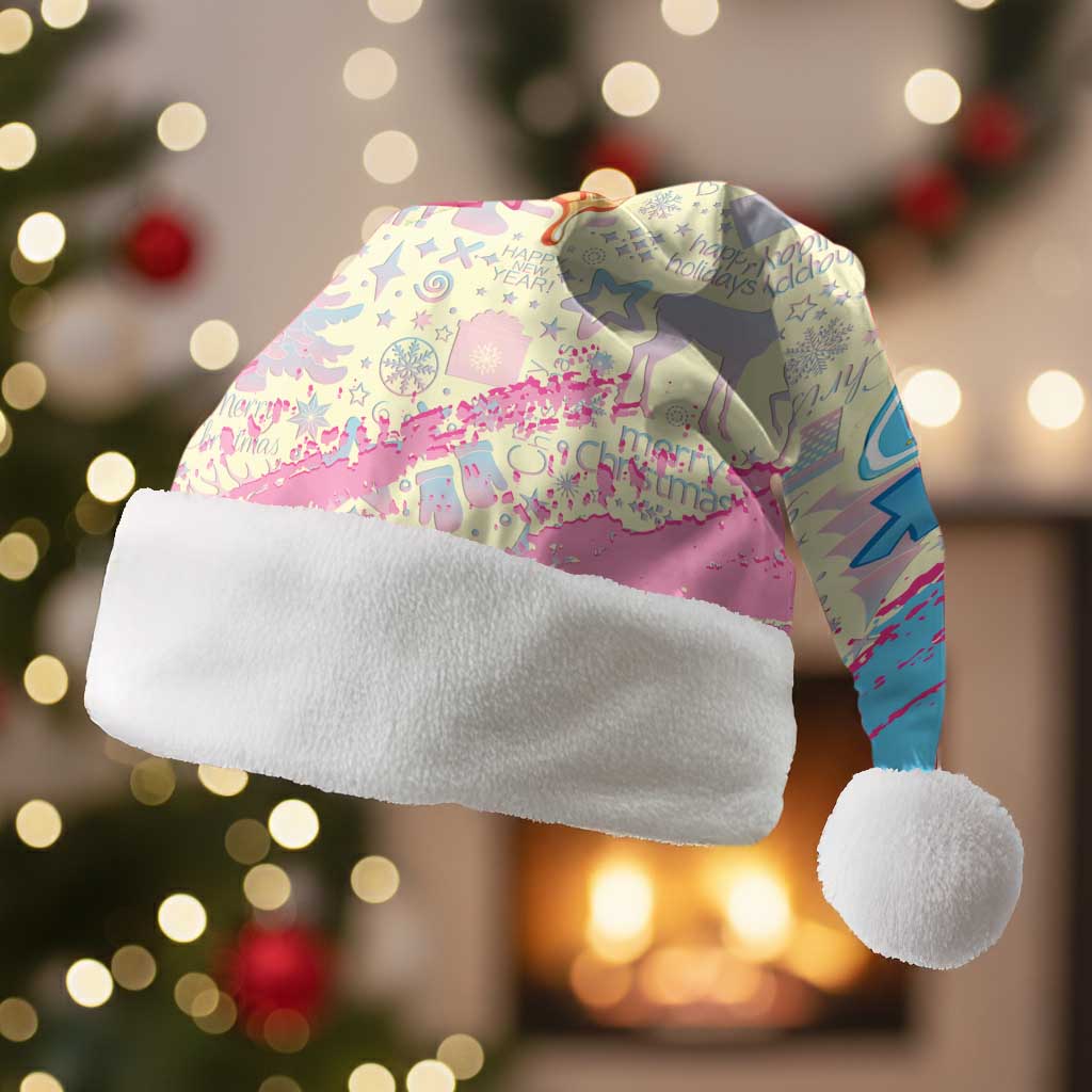 Six Seven Ice Cream Drip Christmas Santa Hat 67 Funny Christmas Gen Alpha Slang - Wonder Print Shop