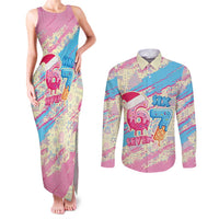 Six Seven Ice Cream Drip Couples Matching Tank Maxi Dress and Long Sleeve Button Shirt 67 Funny Christmas Gen Alpha Slang - Wonder Print Shop