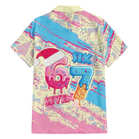 Six Seven Ice Cream Drip Family Matching Off The Shoulder Long Sleeve Dress and Hawaiian Shirt 67 Funny Christmas Gen Alpha Slang - Wonder Print Shop