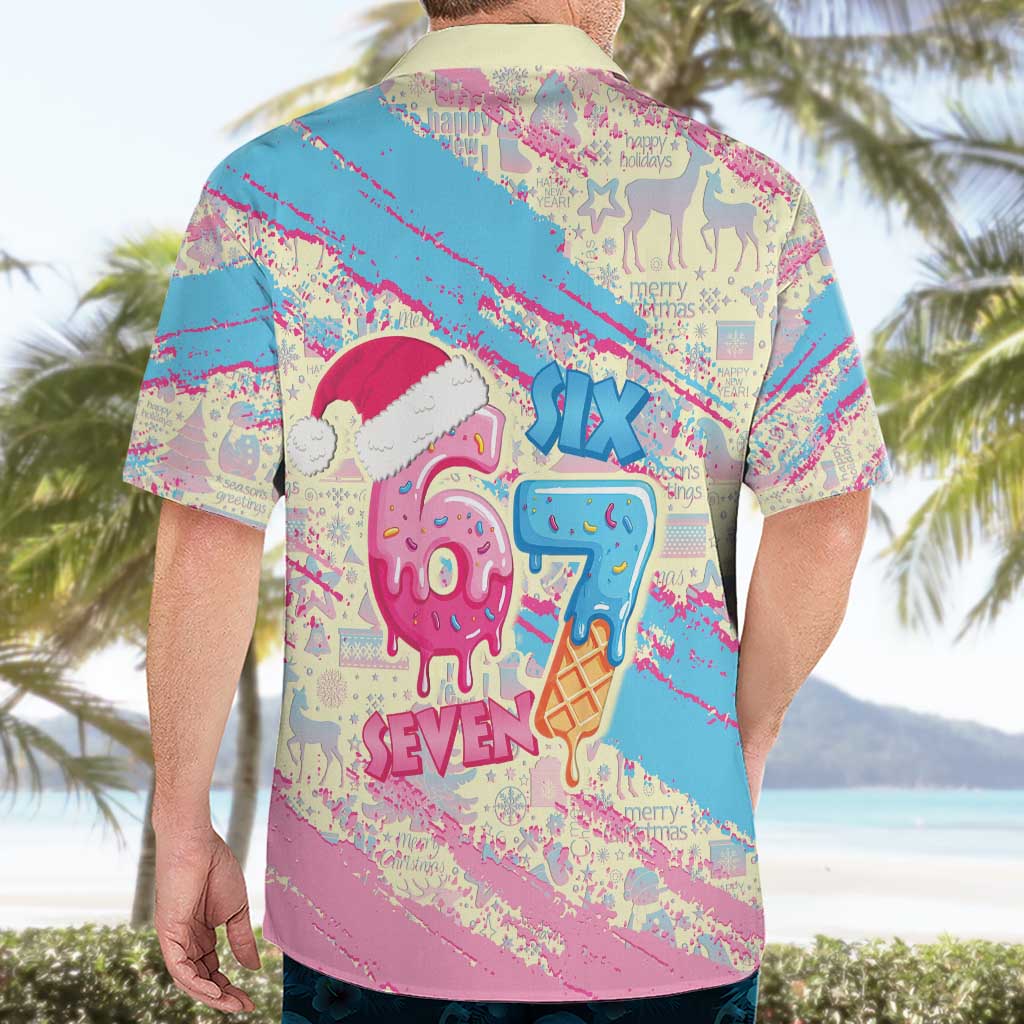 Six Seven Ice Cream Drip Hawaiian Shirt 67 Funny Christmas Gen Alpha Slang - Wonder Print Shop