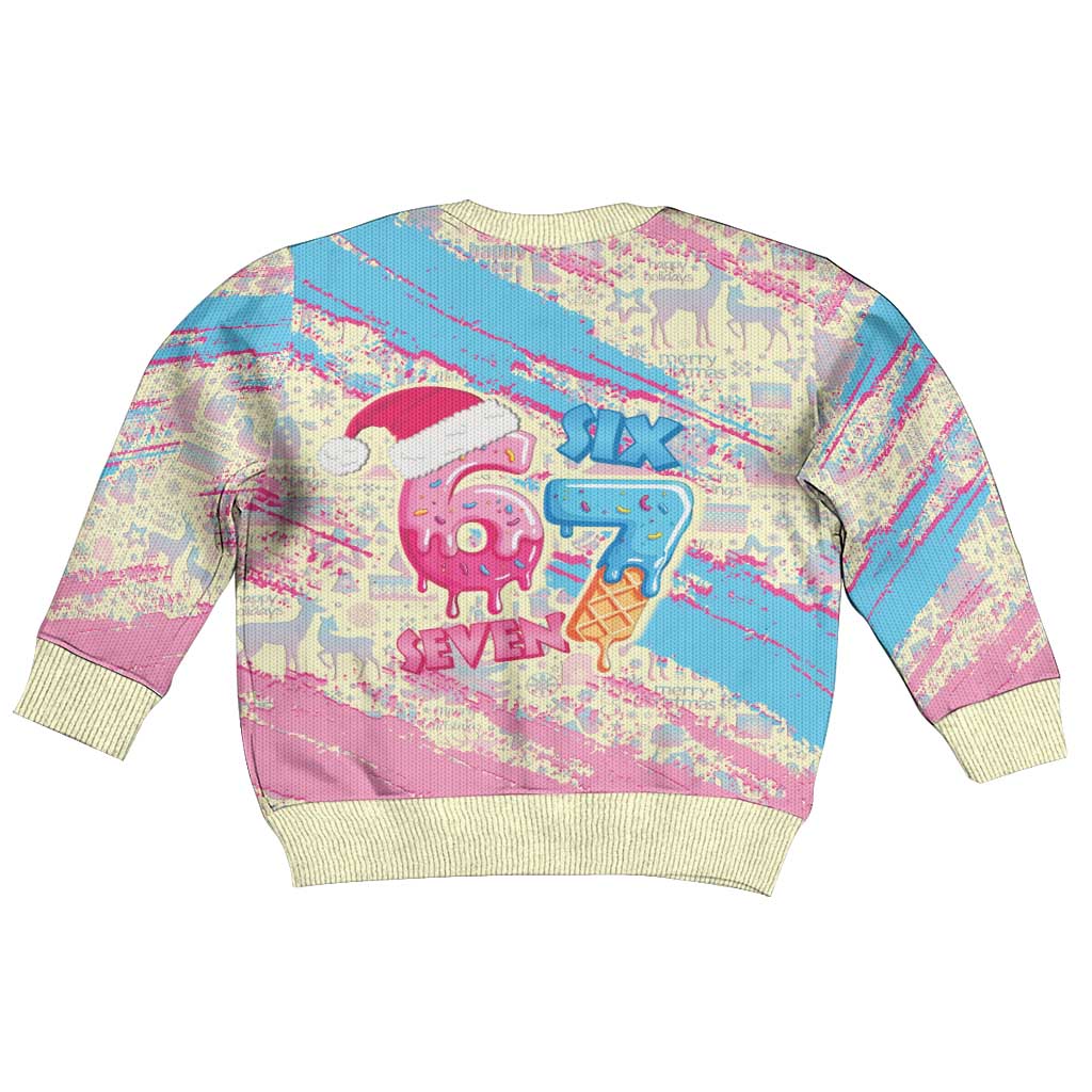 Six Seven Ice Cream Drip Kid Ugly Christmas Sweater 67 Funny Christmas Gen Alpha Slang - Wonder Print Shop