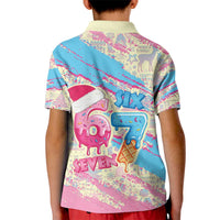 Six Seven Ice Cream Drip Kid Polo Shirt 67 Funny Christmas Gen Alpha Slang - Wonder Print Shop