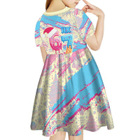 Six Seven Ice Cream Drip Kid Short Sleeve Dress 67 Funny Christmas Gen Alpha Slang - Wonder Print Shop