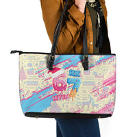 Six Seven Ice Cream Drip Leather Tote Bag 67 Funny Christmas Gen Alpha Slang - Wonder Print Shop