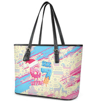 Six Seven Ice Cream Drip Leather Tote Bag 67 Funny Christmas Gen Alpha Slang - Wonder Print Shop