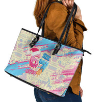 Six Seven Ice Cream Drip Leather Tote Bag 67 Funny Christmas Gen Alpha Slang - Wonder Print Shop