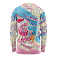 Six Seven Ice Cream Drip Long Sleeve Shirt 67 Funny Christmas Gen Alpha Slang - Wonder Print Shop