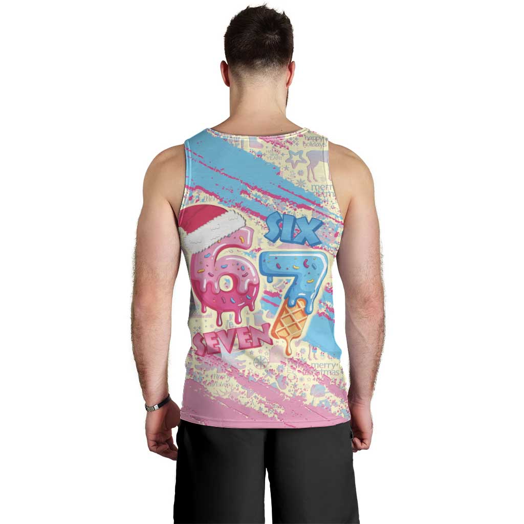 Six Seven Ice Cream Drip Men Tank Top 67 Funny Christmas Gen Alpha Slang - Wonder Print Shop