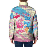 Six Seven Ice Cream Drip Padded Jacket 67 Funny Christmas Gen Alpha Slang - Wonder Print Shop