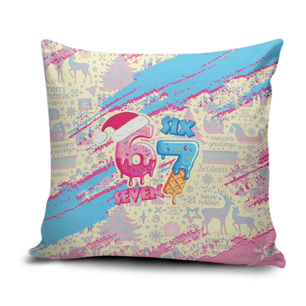 Six Seven Ice Cream Drip Pillow Cover 67 Funny Christmas Gen Alpha Slang - Wonder Print Shop