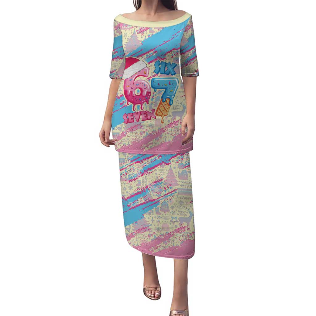 Six Seven Ice Cream Drip Puletasi 67 Funny Christmas Gen Alpha Slang - Wonder Print Shop