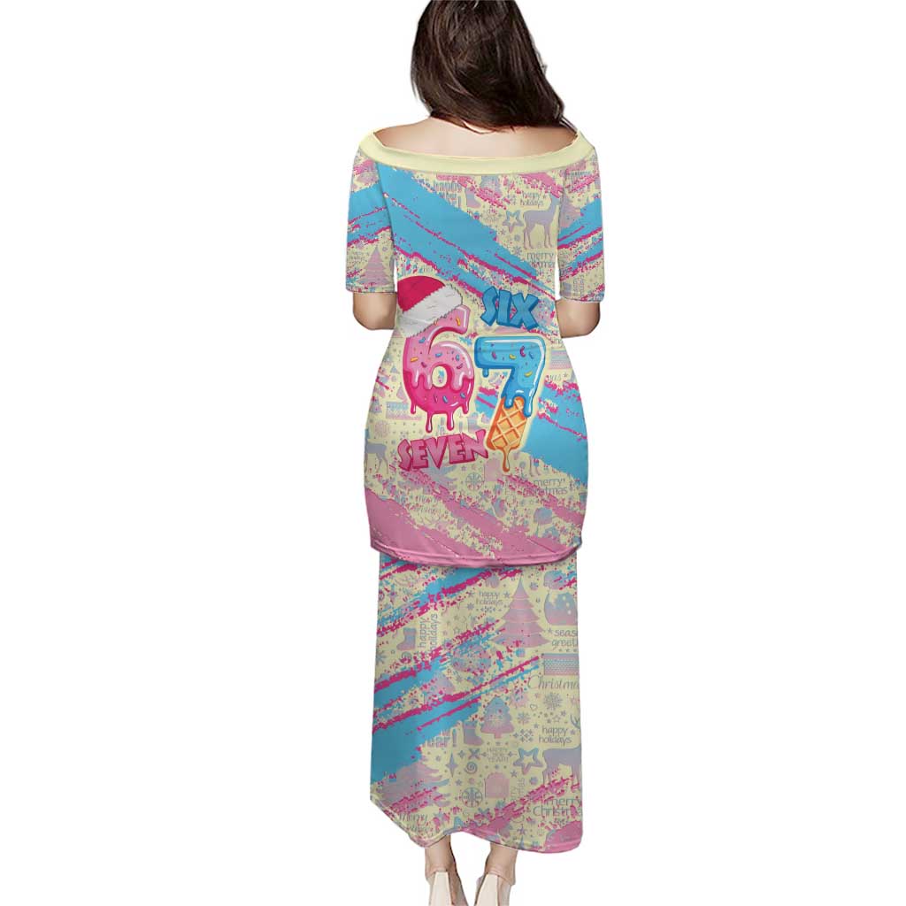 Six Seven Ice Cream Drip Puletasi 67 Funny Christmas Gen Alpha Slang - Wonder Print Shop