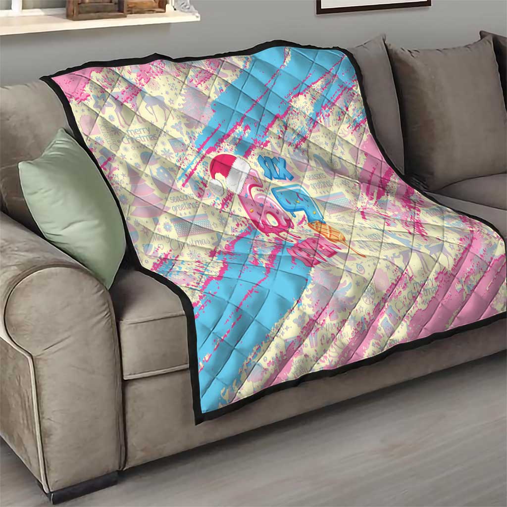 Six Seven Ice Cream Drip Quilt 67 Funny Christmas Gen Alpha Slang - Wonder Print Shop