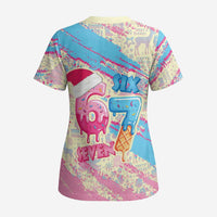 Six Seven Ice Cream Drip Scrub Top 67 Funny Christmas Gen Alpha Slang - Wonder Print Shop
