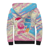 Six Seven Ice Cream Drip Sherpa Hoodie 67 Funny Christmas Gen Alpha Slang - Wonder Print Shop