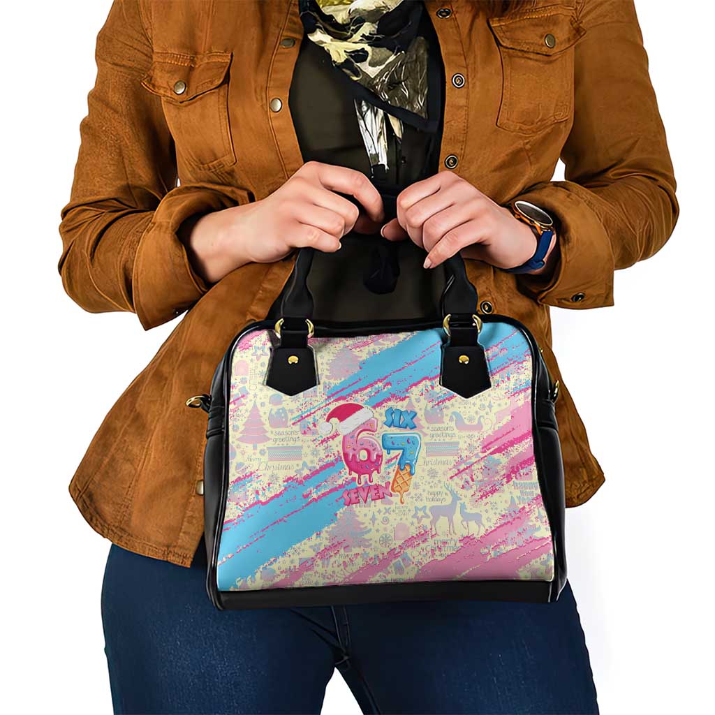 Six Seven Ice Cream Drip Shoulder Handbag 67 Funny Christmas Gen Alpha Slang - Wonder Print Shop