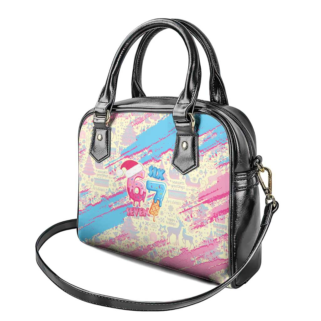 Six Seven Ice Cream Drip Shoulder Handbag 67 Funny Christmas Gen Alpha Slang - Wonder Print Shop