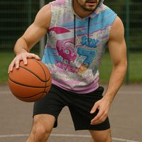 Six Seven Ice Cream Drip Sleeveless Hoodie 67 Funny Christmas Gen Alpha Slang - Wonder Print Shop