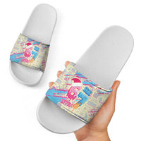 Six Seven Ice Cream Drip Slide Sandals 67 Funny Christmas Gen Alpha Slang - Wonder Print Shop