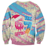 Six Seven Ice Cream Drip Sweatshirt 67 Funny Christmas Gen Alpha Slang - Wonder Print Shop