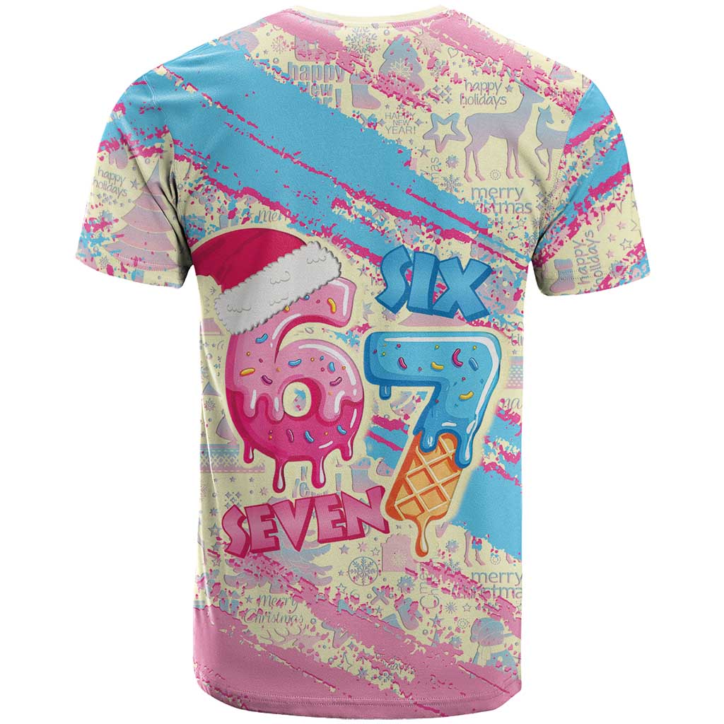 Six Seven Ice Cream Drip T Shirt 67 Funny Christmas Gen Alpha Slang - Wonder Print Shop