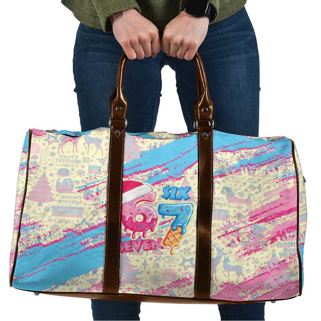 Six Seven Ice Cream Drip Travel Bag 67 Funny Christmas Gen Alpha Slang - Wonder Print Shop