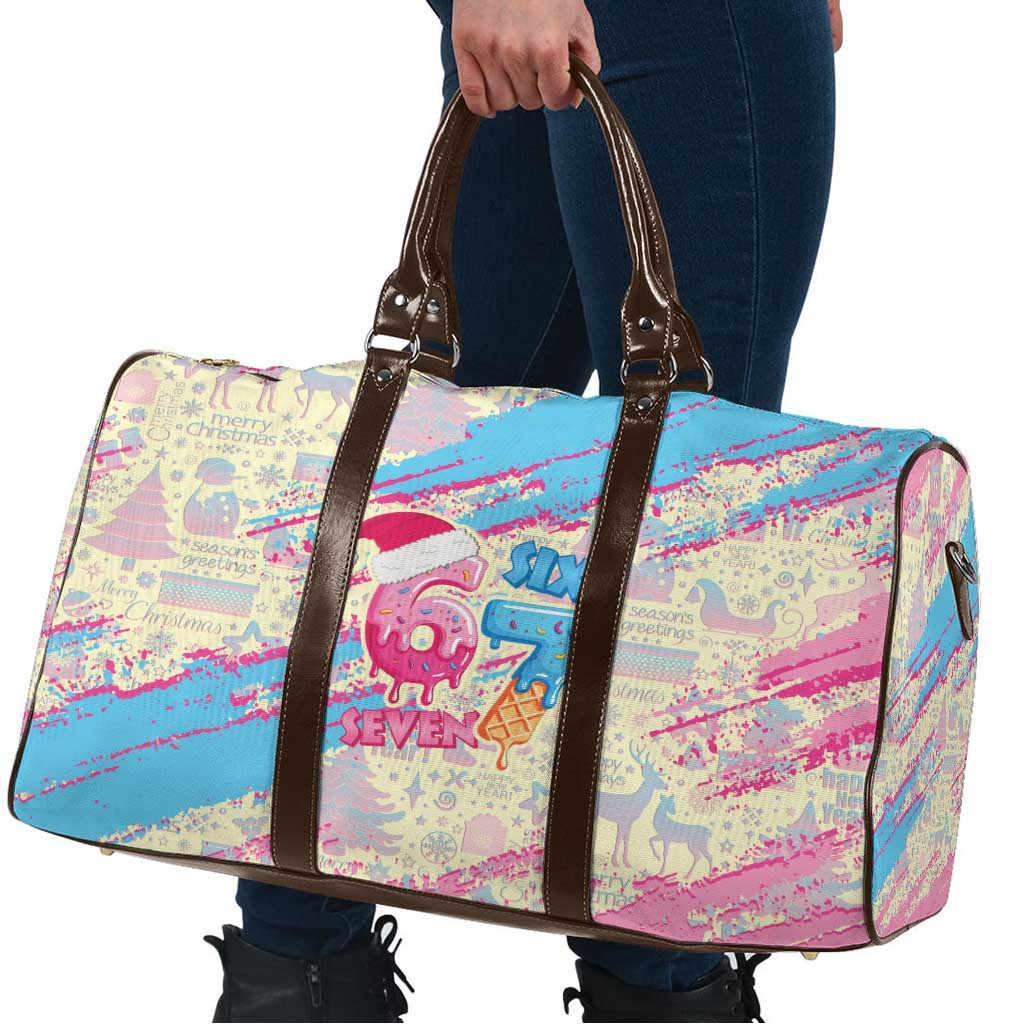 Six Seven Ice Cream Drip Travel Bag 67 Funny Christmas Gen Alpha Slang - Wonder Print Shop