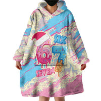 Six Seven Ice Cream Drip Wearable Blanket Hoodie 67 Funny Christmas Gen Alpha Slang - Wonder Print Shop