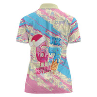 Six Seven Ice Cream Drip Women Polo Shirt 67 Funny Christmas Gen Alpha Slang - Wonder Print Shop