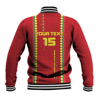 Custom Guinea Bissau Football Baseball Jacket Go Djurtus - Red Ver - Wonder Print Shop