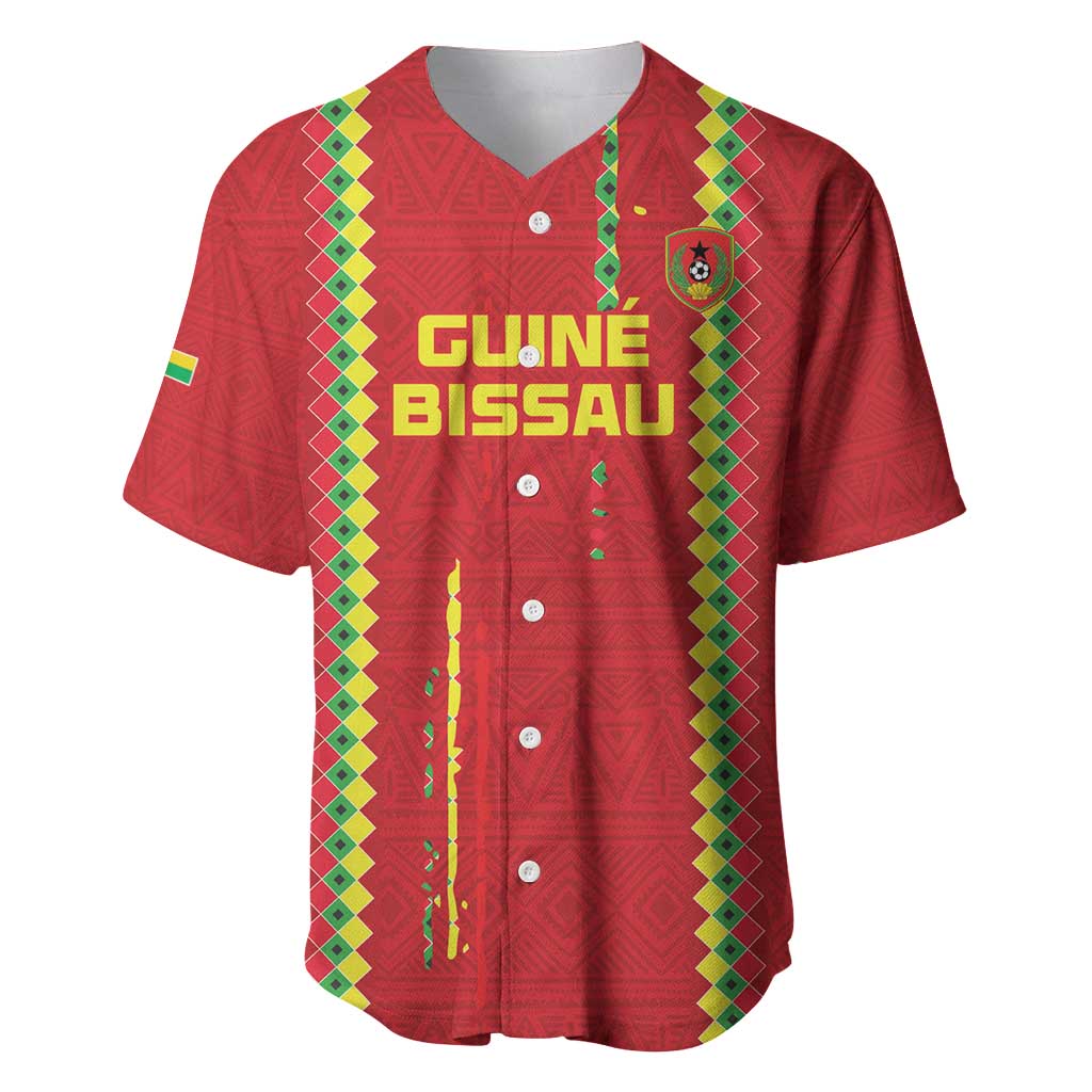 Custom Guinea Bissau Football Baseball Jersey Go Djurtus - Red Ver - Wonder Print Shop