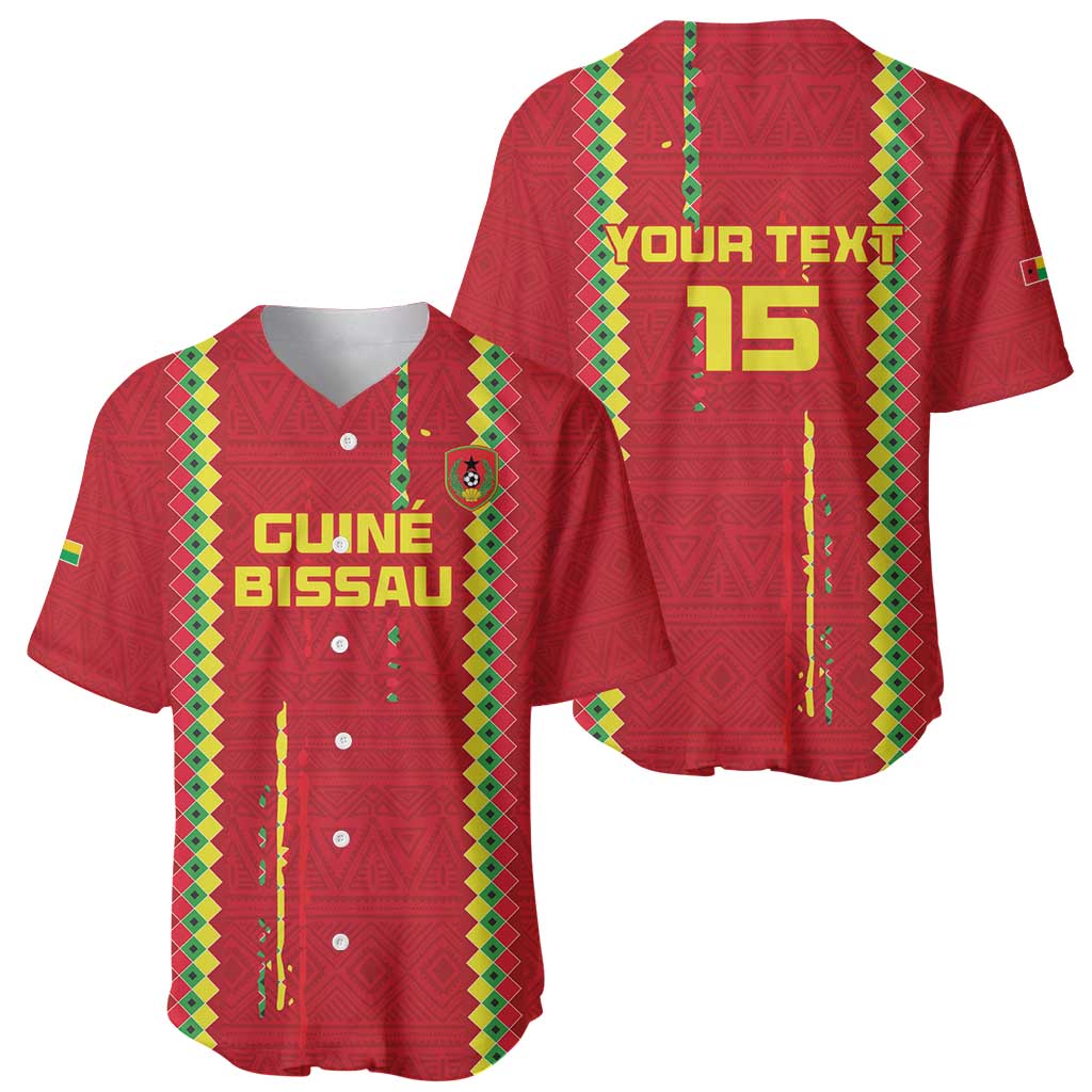 Custom Guinea Bissau Football Baseball Jersey Go Djurtus - Red Ver - Wonder Print Shop