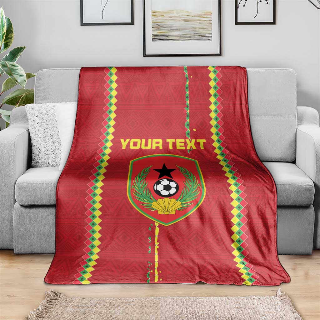 Custom Guinea Bissau Football Blanket Go Djurtus - Red Ver