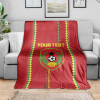 Custom Guinea Bissau Football Blanket Go Djurtus - Red Ver