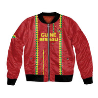 Custom Guinea Bissau Football Bomber Jacket Go Djurtus - Red Ver - Wonder Print Shop