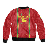 Custom Guinea Bissau Football Bomber Jacket Go Djurtus - Red Ver - Wonder Print Shop