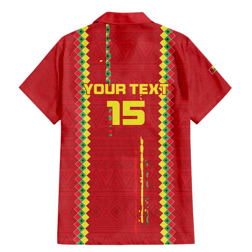 Custom Guinea Bissau Football Family Matching Mermaid Dress and Hawaiian Shirt Go Djurtus - Red Ver - Wonder Print Shop