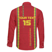 Custom Guinea Bissau Football Family Matching Mermaid Dress and Hawaiian Shirt Go Djurtus - Red Ver - Wonder Print Shop