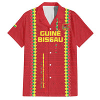 Custom Guinea Bissau Football Family Matching Short Sleeve Bodycon Dress and Hawaiian Shirt Go Djurtus - Red Ver - Wonder Print Shop