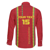 Custom Guinea Bissau Football Family Matching Short Sleeve Bodycon Dress and Hawaiian Shirt Go Djurtus - Red Ver - Wonder Print Shop