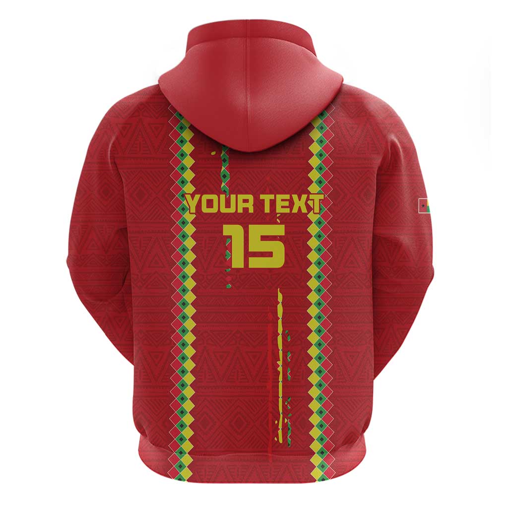 Custom Guinea Bissau Football Hoodie Go Djurtus - Red Ver - Wonder Print Shop